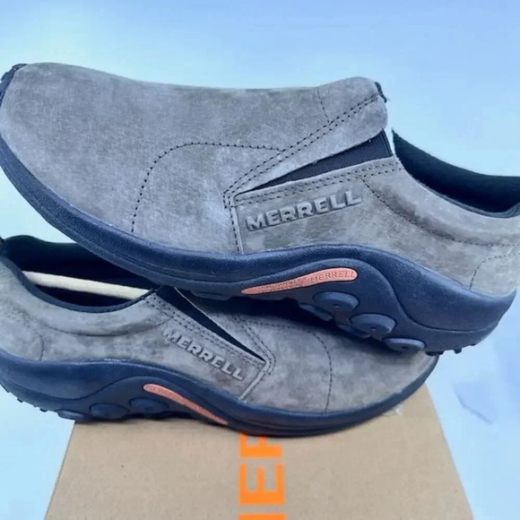 NEW Merrell Jungle Moc Shoes Slip-On Suede Leather Upper Gunsmoke Womens 10.5M - Picture 4 of 8